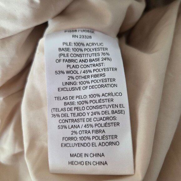 Pendleton US Womens S Beige Heather Fuzzy Sherpa Teddy Full Zip Jacket - Picture 7 of 11